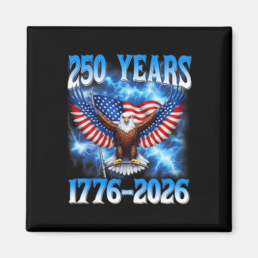 250周年記念USA愛国250年7月4日 マグネット (正面)