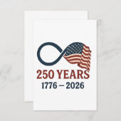 250周年1776-2026アメリカ愛国的 サンキューカード (正面/裏面)