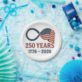 250周年1776-2026アメリカ愛国的 ペーパープレート (パーティー)
