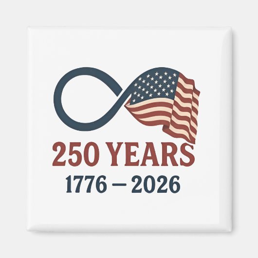 250周年1776-2026アメリカ愛国的 マグネット (正面)
