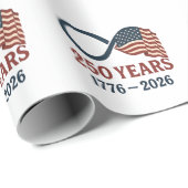 250周年1776-2026アメリカ愛国的 ラッピングペーパー (ロールコーナー)