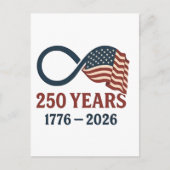 250周年1776-2026アメリカ愛国的 案内ポストカード (正面)
