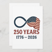 250周年1776-2026アメリカ愛国的 案内状 (正面/裏面)