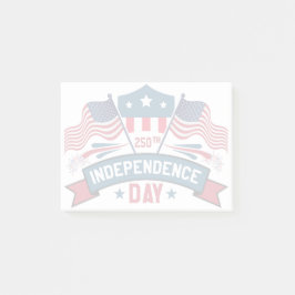 250周年 アメリカ独立記念日 フラッグと花火 ポストイット