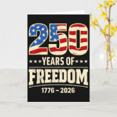 250周年 アメリカ独立記念日 4th+July 愛国 250年 カード (黄色い花)