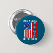 250周年 アメリカ独立記念 アメリカ国旗 缶バッジ (正面&裏面)
