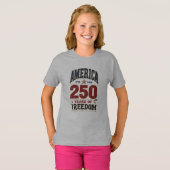 250周年 アメリカ リバティ 1776 愛国 ストライプ Tシャツ (正面フル)