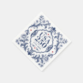 250周年 アメリカ 花柄紙皿 スタンダードカクテルナプキン (角)