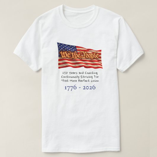 250周年 アメリカ -34b Tシャツ (デザイン正面)