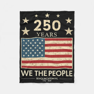 250周年 米国独立記念日 星条旗 250th 愛国 フリースブランケット