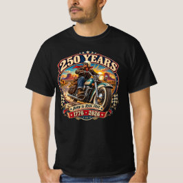 250周年 誕生日に自由に走れ 1776–2026 バイクT Tシャツ