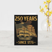 250周年 誕生日 独立記念日 ハクトウワシ 愛国 カード (黄色い花)