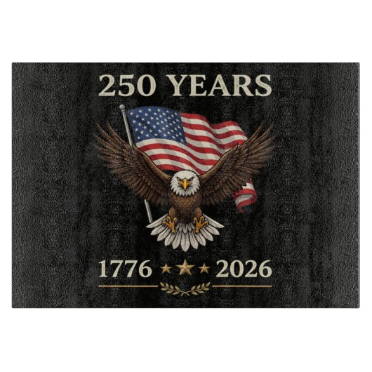 250周年 1776 2026 イーグル アメリカ国旗 カッティングボード (正面)