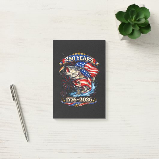 250周年 1776-2026 トラウトフィッシング ポストイット (オフィス)