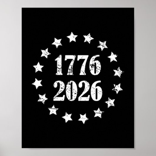 250周年 1776-2026 建国250周年, 独立記念日 ポスター (正面)