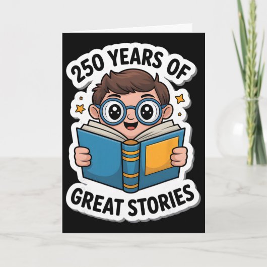 250周年 1776-2026 250歳の誕生日 読書 _3 カード (正面)