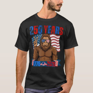 250周年USA愛国ビッグフット250周年7月4日 Tシャツ