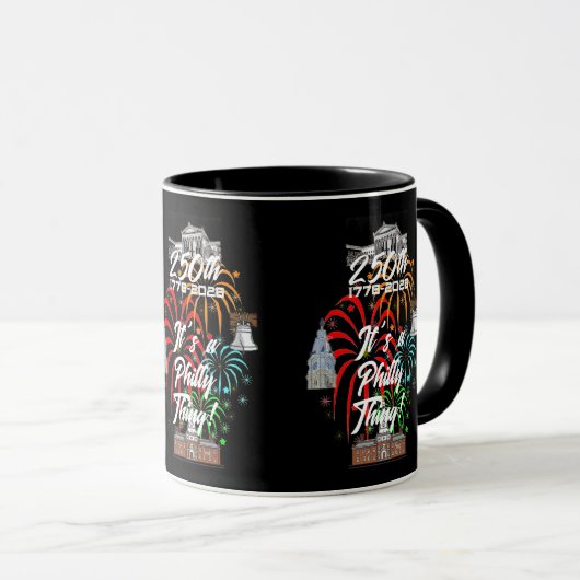 "250回目だよ、フィラデルフィア！" マグカップ (正面右)