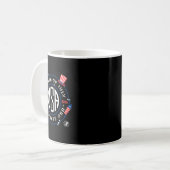 250回目の7月4日を祝おう コーヒーマグカップ (正面左)