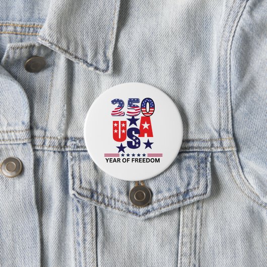 250回目アメリカ独立記念日 7月4日 缶バッジ (インサイチュ)
