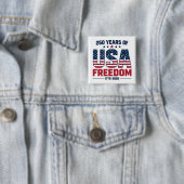 250年のアメリカの自由 1776-2026 愛国者 缶バッジ (インサイチュ)