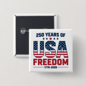 250年のアメリカの自由 1776-2026 愛国者 缶バッジ (正面&裏面)