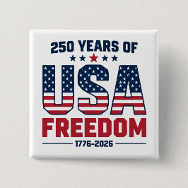 250年のアメリカの自由 1776-2026 愛国者 缶バッジ