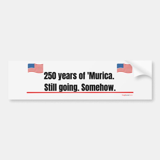 250年のアメリカ合衆国は元気 Bumper Sticker バンパーステッカー (正面)