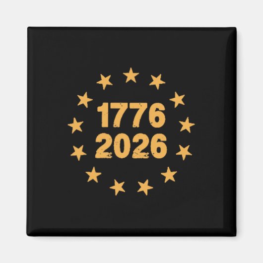 250年のアメリカ国旗 - 表と裏 _2 マグネット (正面)