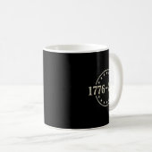 250年のアメリカ国旗 - 表とCK _1 コーヒーマグカップ (正面右)
