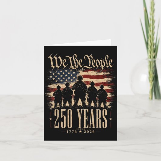 250年のアメリカ愛国的な7月4日 250 カード (正面)