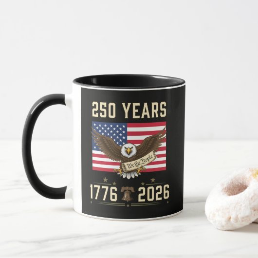 250年のアメリカ遺産 1776-2026 マグカップ (ドーナツ)