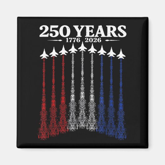 250年のアメリカ1776 2026 250周年アメリカの誕生日 マグネット (正面)