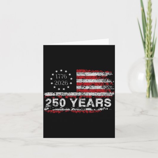 250年のアメリカ 1776 2026年 独立記念日 カード (正面)
