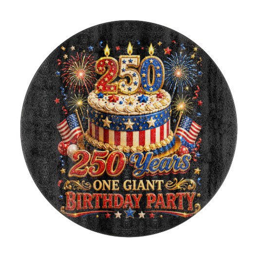 250年の一大誕生日 アメリカ建国250周年記念 カッティングボード (正面)