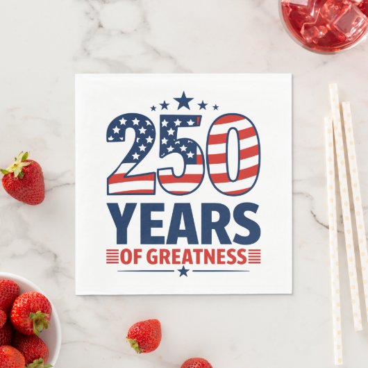 250年の偉大さ アメリカ独立記念 スタンダードランチョンナプキン (インサイチュ)
