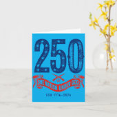 250年の愛国心 - アメリカ愛国主義 カード (黄色い花)