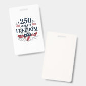 250年の自由 1776 2026 250周年 7月4日 バッジ (正面＆裏面)