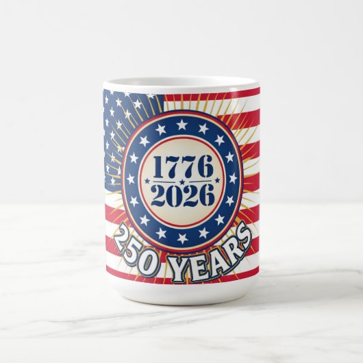 250年を祝おう コーヒーマグカップ (中央)