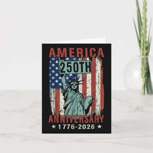 250年アメリカ創立7月4日Independ カード (正面)