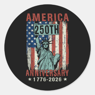 250年アメリカ創立7月4日Independ ラウンドシール