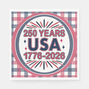 250年アメリカ合衆国 1776–2026 アメリカ独立250周年記念 スタンダードランチョンナプキン