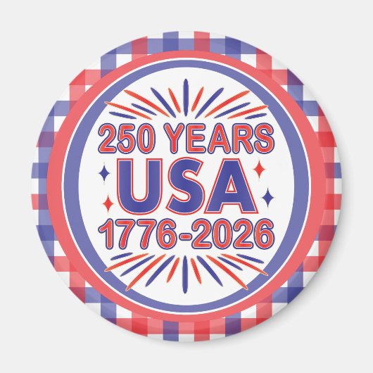 250年アメリカ合衆国 | 1776–2026 アメリカ独立250周年記念 マグネット (正面)