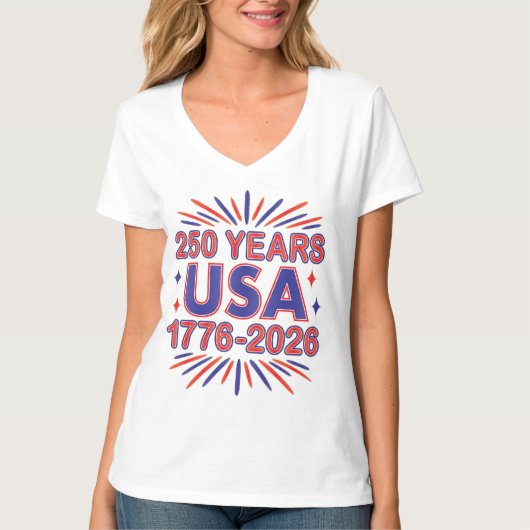 250年アメリカ合衆国 | 1776–2026 アメリカ独立250周年記念 Tシャツ (正面)