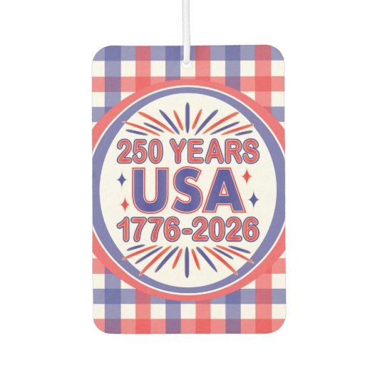 250年アメリカ合衆国 | 1776–2026 アメリカ独立250周年 カーエアーフレッシュナー (正面)