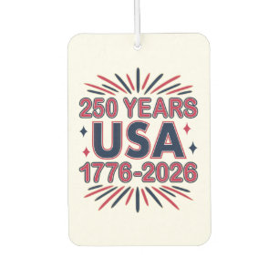 250年アメリカ合衆国 1776–2026 アメリカ独立250周年 カーエアーフレッシュナー