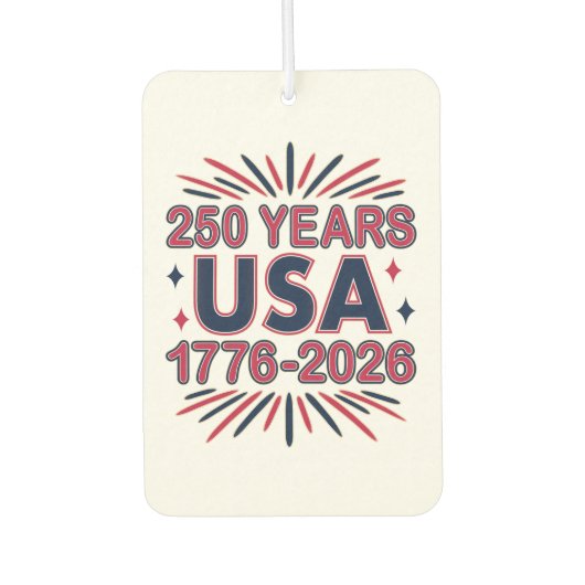 250年アメリカ合衆国 | 1776–2026 アメリカ独立250周年 カーエアーフレッシュナー (正面)