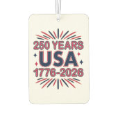 250年アメリカ合衆国 | 1776–2026 アメリカ独立250周年 カーエアーフレッシュナー (裏面)