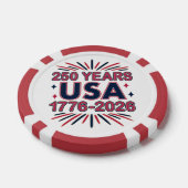 250年アメリカ合衆国 | 1776–2026 アメリカ独立250周年 ポーカーチップ (シングル)