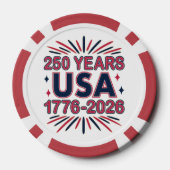 250年アメリカ合衆国 | 1776–2026 アメリカ独立250周年 ポーカーチップ (裏面)